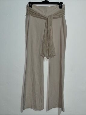Cache Wide Leg Wrap Pants Beige Size 10